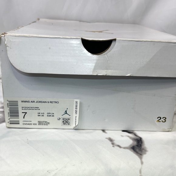 Nike Air Jordan 9 Retro Sneakers Change The World Women's CV0420-100 High Top - Picture 8 of 9